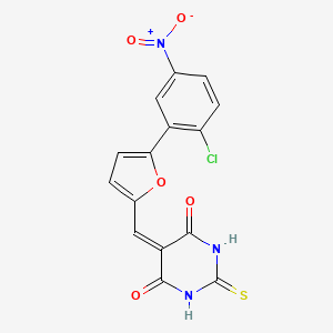 5-{[5-(2-chloro-5-nitrophenyl)-2-furyl]methylene}-2-thioxodihydro-4,6(1H,5H)-pyrimidinedione