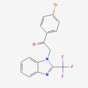 1-(4-bromophenyl)-2-[2-(trifluoromethyl)-1H-benzimidazol-1-yl]ethanone