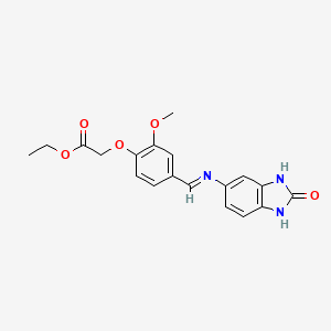 ethyl (2-methoxy-4-{[(2-oxo-2,3-dihydro-1H-benzimidazol-5-yl)imino]methyl}phenoxy)acetate