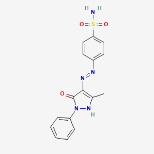 4-[2-(3-methyl-5-oxo-1-phenyl-1,5-dihydro-4H-pyrazol-4-ylidene)hydrazino]benzenesulfonamide