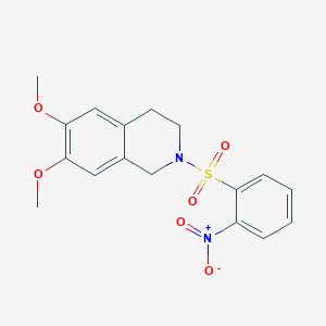 molecular formula C17H18N2O6S B3454566 6,7-dimethoxy-2-[(2-nitrophenyl)sulfonyl]-1,2,3,4-tetrahydroisoquinoline 