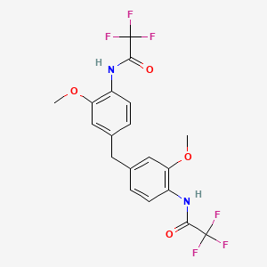 molecular formula C19H16F6N2O4 B3454576 N,N'-[methylenebis(2-methoxy-4,1-phenylene)]bis(2,2,2-trifluoroacetamide) CAS No. 5493-16-3