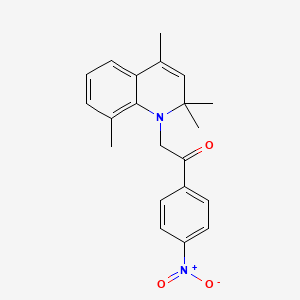 1-(4-nitrophenyl)-2-(2,2,4,8-tetramethyl-1(2H)-quinolinyl)ethanone