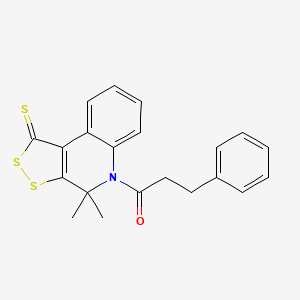 1-(4,4-dimethyl-1-thioxo-1,4-dihydro-5H-[1,2]dithiolo[3,4-c]quinolin-5-yl)-3-phenyl-1-propanone