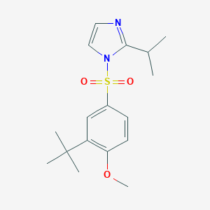 molecular formula C17H24N2O3S B345462 1-{[3-(Tert-butyl)-4-methoxyphenyl]sulfonyl}-2-(methylethyl)imidazole CAS No. 898640-06-7