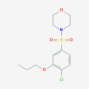 molecular formula C13H18ClNO4S B345463 4-(4-Chloro-3-propoxyphenyl)sulfonylmorpholine CAS No. 886140-00-7