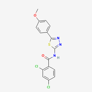 molecular formula C16H11Cl2N3O2S B3454632 2,4-dichloro-N-[5-(4-methoxyphenyl)-1,3,4-thiadiazol-2-yl]benzamide 