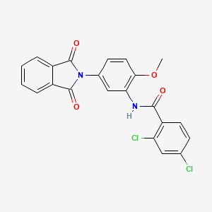 molecular formula C22H14Cl2N2O4 B3454647 2,4-dichloro-N-[5-(1,3-dioxo-1,3-dihydro-2H-isoindol-2-yl)-2-methoxyphenyl]benzamide 