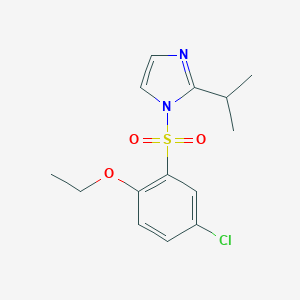 molecular formula C14H17ClN2O3S B345465 4-Chloro-1-ethoxy-2-{[2-(methylethyl)imidazolyl]sulfonyl}benzene CAS No. 898640-02-3
