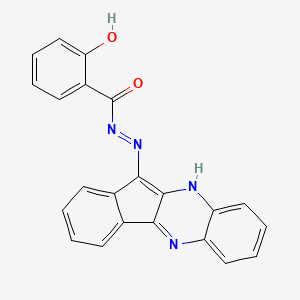 molecular formula C22H14N4O2 B3454653 2-hydroxy-N'-11H-indeno[1,2-b]quinoxalin-11-ylidenebenzohydrazide 