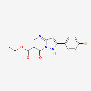 ethyl 2-(4-bromophenyl)-7-hydroxypyrazolo[1,5-a]pyrimidine-6-carboxylate