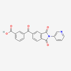 3-(1,3-Dioxo-2-pyridin-3-ylisoindole-5-carbonyl)benzoic acid