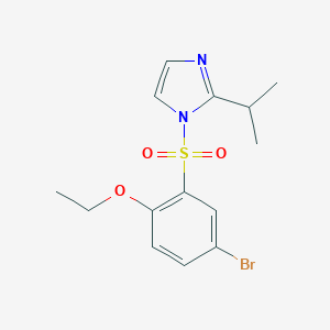 molecular formula C14H17BrN2O3S B345468 4-Bromo-1-ethoxy-2-{[2-(methylethyl)imidazolyl]sulfonyl}benzene CAS No. 898640-04-5