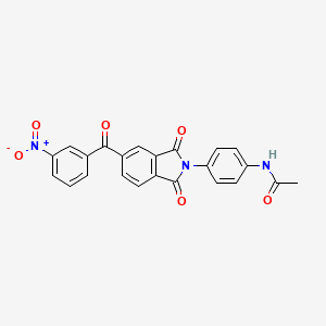 molecular formula C23H15N3O6 B3454706 N-{4-[5-(3-nitrobenzoyl)-1,3-dioxo-1,3-dihydro-2H-isoindol-2-yl]phenyl}acetamide 