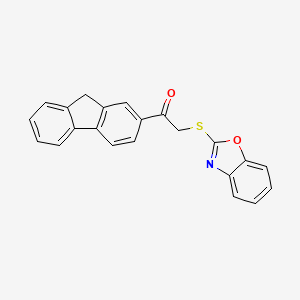 2-(1,3-benzoxazol-2-ylthio)-1-(9H-fluoren-2-yl)ethanone