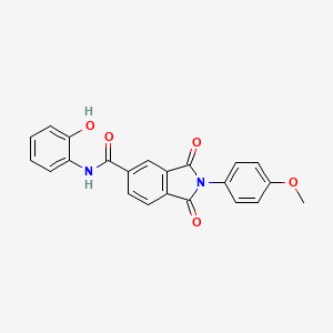 N-(2-hydroxyphenyl)-2-(4-methoxyphenyl)-1,3-dioxo-5-isoindolinecarboxamide