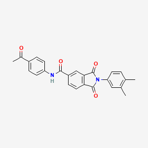 N-(4-acetylphenyl)-2-(3,4-dimethylphenyl)-1,3-dioxo-2,3-dihydro-1H-isoindole-5-carboxamide