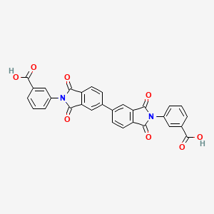 molecular formula C30H16N2O8 B3454769 3,3'-(1,1',3,3'-tetraoxo-1,1',3,3'-tetrahydro-2H,2'H-5,5'-biisoindole-2,2'-diyl)dibenzoic acid 