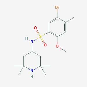5-bromo-2-methoxy-4-methyl-N-(2,2,6,6-tetramethyl-4-piperidinyl)benzenesulfonamide