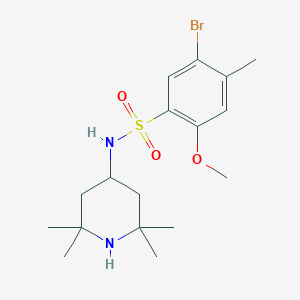 molecular formula C17H27BrN2O3S B345477 5-bromo-2-methoxy-4-methyl-N-(2,2,6,6-tetramethyl-4-piperidinyl)benzenesulfonamide CAS No. 898654-22-3