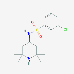 molecular formula C15H23ClN2O2S B345478 3-chloro-N-(2,2,6,6-tetramethylpiperidin-4-yl)benzenesulfonamide CAS No. 321714-00-5