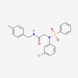 N~2~-(3-chlorophenyl)-N~1~-(4-methylbenzyl)-N~2~-(phenylsulfonyl)glycinamide