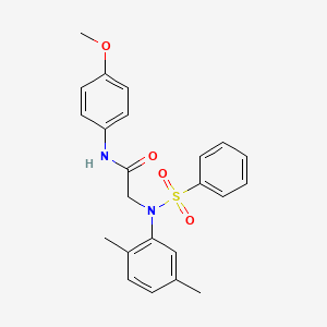 N~2~-(2,5-dimethylphenyl)-N~1~-(4-methoxyphenyl)-N~2~-(phenylsulfonyl)glycinamide