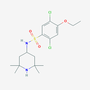 molecular formula C17H26Cl2N2O3S B345480 2,5-dichloro-4-ethoxy-N-(2,2,6,6-tetramethylpiperidin-4-yl)benzene-1-sulfonamide CAS No. 898654-23-4