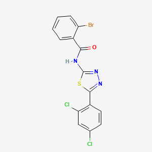 molecular formula C15H8BrCl2N3OS B3454801 2-bromo-N-[5-(2,4-dichlorophenyl)-1,3,4-thiadiazol-2-yl]benzamide 