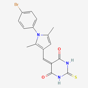 5-{[1-(4-bromophenyl)-2,5-dimethyl-1H-pyrrol-3-yl]methylene}-2-thioxodihydro-4,6(1H,5H)-pyrimidinedione