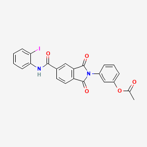 3-(5-{[(2-iodophenyl)amino]carbonyl}-1,3-dioxo-1,3-dihydro-2H-isoindol-2-yl)phenyl acetate