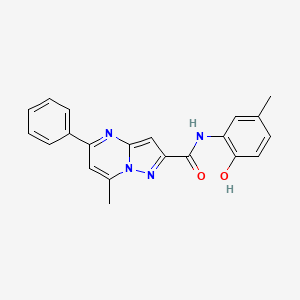 N-(2-hydroxy-5-methylphenyl)-7-methyl-5-phenylpyrazolo[1,5-a]pyrimidine-2-carboxamide