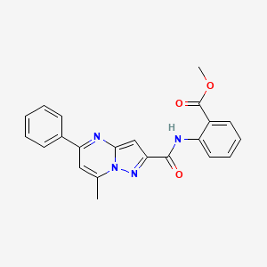 methyl 2-{[(7-methyl-5-phenylpyrazolo[1,5-a]pyrimidin-2-yl)carbonyl]amino}benzoate