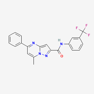 7-methyl-5-phenyl-N-[3-(trifluoromethyl)phenyl]pyrazolo[1,5-a]pyrimidine-2-carboxamide