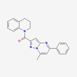 molecular formula C23H20N4O B3454849 1-[(7-methyl-5-phenylpyrazolo[1,5-a]pyrimidin-2-yl)carbonyl]-1,2,3,4-tetrahydroquinoline 