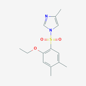 molecular formula C14H18N2O3S B345486 1-[(2-Ethoxy-4,5-dimethylphenyl)sulfonyl]-4-methylimidazole CAS No. 898641-21-9