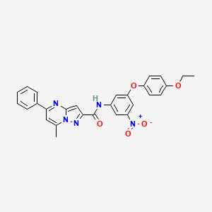 N-[3-(4-ethoxyphenoxy)-5-nitrophenyl]-7-methyl-5-phenylpyrazolo[1,5-a]pyrimidine-2-carboxamide