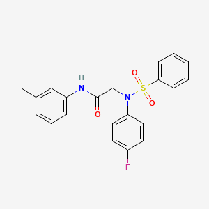 N~2~-(4-fluorophenyl)-N~1~-(3-methylphenyl)-N~2~-(phenylsulfonyl)glycinamide