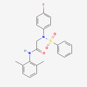 N~1~-(2,6-dimethylphenyl)-N~2~-(4-fluorophenyl)-N~2~-(phenylsulfonyl)glycinamide