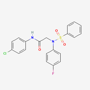 N~1~-(4-chlorophenyl)-N~2~-(4-fluorophenyl)-N~2~-(phenylsulfonyl)glycinamide