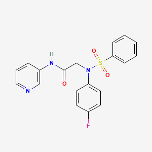 N~2~-(4-fluorophenyl)-N~2~-(phenylsulfonyl)-N~1~-3-pyridinylglycinamide