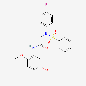 N~1~-(2,5-dimethoxyphenyl)-N~2~-(4-fluorophenyl)-N~2~-(phenylsulfonyl)glycinamide