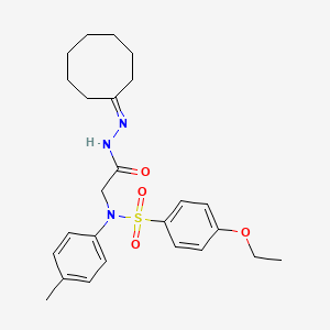 N-[2-(2-cyclooctylidenehydrazino)-2-oxoethyl]-4-ethoxy-N-(4-methylphenyl)benzenesulfonamide