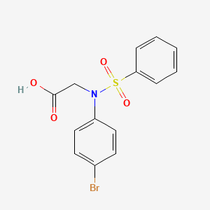 2-[N-(benzenesulfonyl)-4-bromoanilino]acetic acid