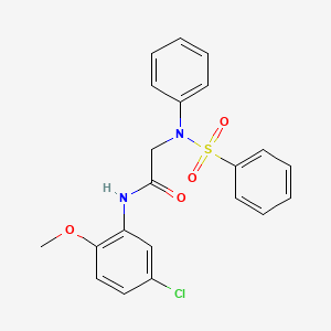 molecular formula C21H19ClN2O4S B3454957 N~1~-(5-chloro-2-methoxyphenyl)-N~2~-phenyl-N~2~-(phenylsulfonyl)glycinamide 