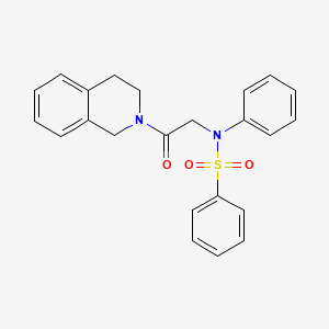 N-[2-(3,4-dihydro-2(1H)-isoquinolinyl)-2-oxoethyl]-N-phenylbenzenesulfonamide