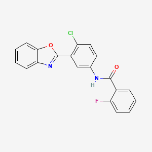 N-[3-(1,3-benzoxazol-2-yl)-4-chlorophenyl]-2-fluorobenzamide