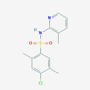 molecular formula C14H15ClN2O2S B345499 4-chloro-2,5-dimethyl-N-(3-methylpyridin-2-yl)benzenesulfonamide CAS No. 878693-82-4