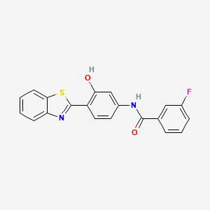 N-[4-(1,3-benzothiazol-2-yl)-3-hydroxyphenyl]-3-fluorobenzamide