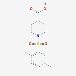 molecular formula C14H19NO4S B345503 1-(2,5-二甲苯磺酰基)哌啶-4-羧酸 CAS No. 1017121-91-3